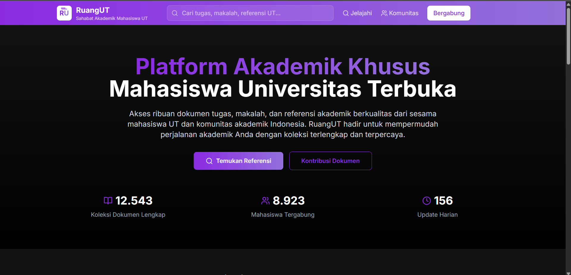 RuangUT - Platform Kolaborasi Akademik